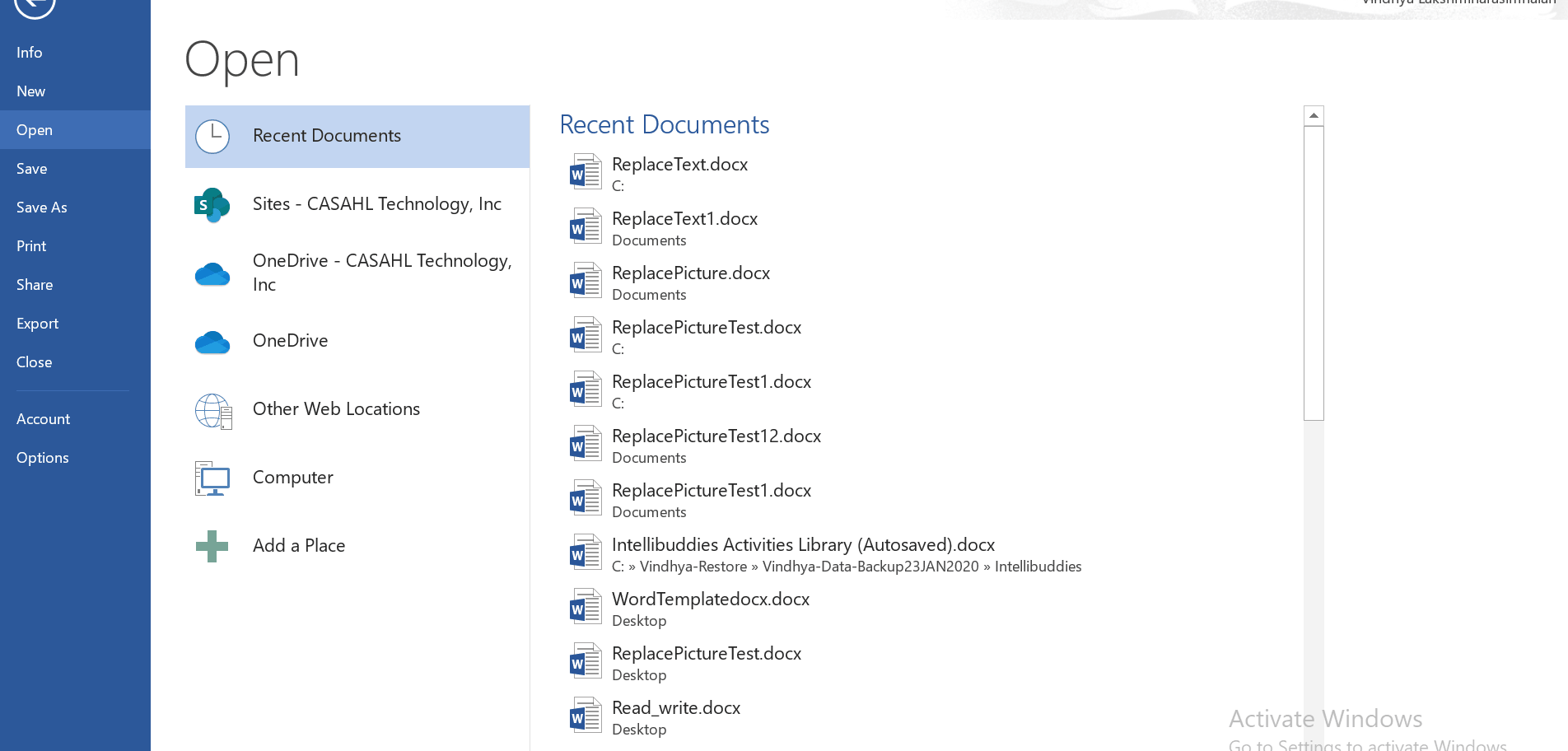 Creating Bookmarks inside Word document