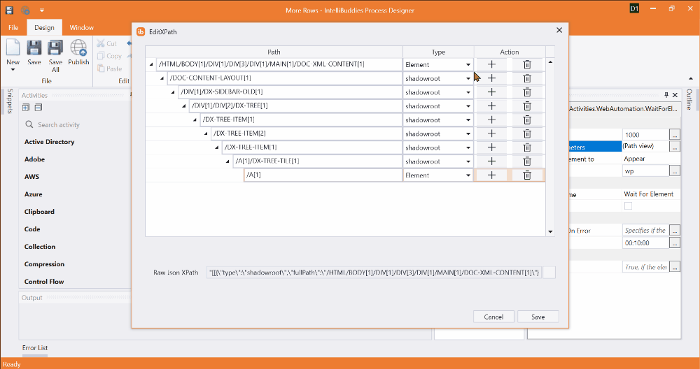 Horizontal XPath Optiond