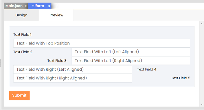 Text Field Positions