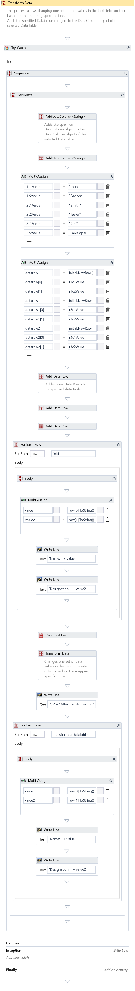 Transform Data