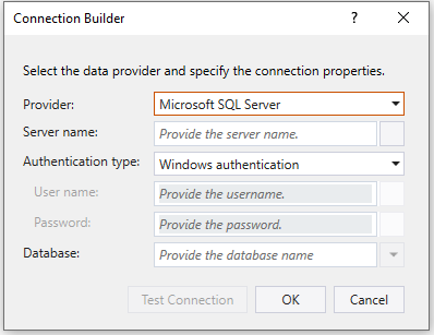 MS SQL Database Connection Config