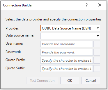 ODBC Data Source Name