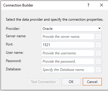 Oracle Database Connection Config