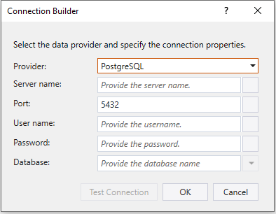 PostgreSQL Database Connection Config