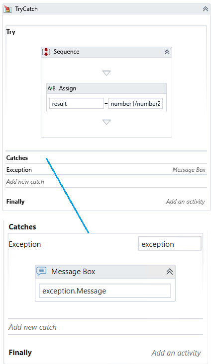 Using Try Catch Activity | IntelliBuddies® Documentation Portal